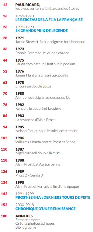 Sommaire, Paul Ricard : les seigneurs de la F1
