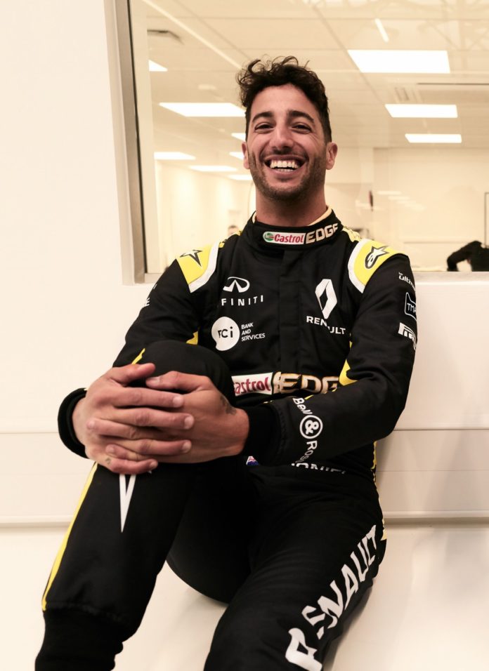 Ricciardo en habits Renault 2019