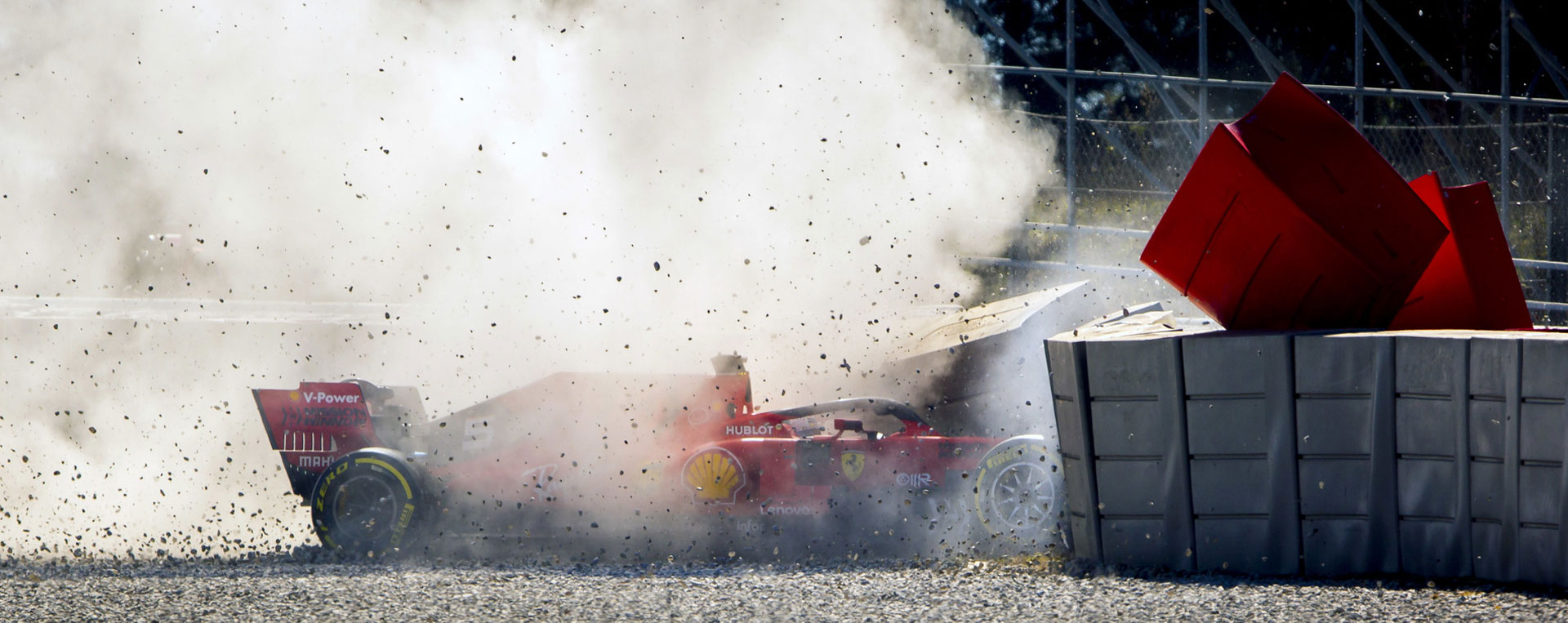 Vettel - crash essais hivernaux 2019